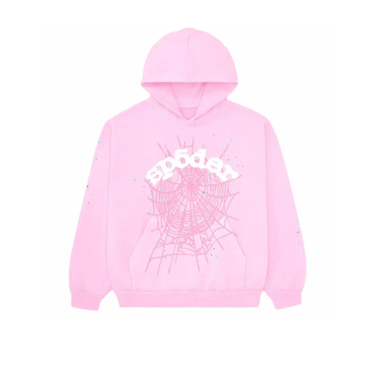 Pink OG Web Sp5der Hoodie